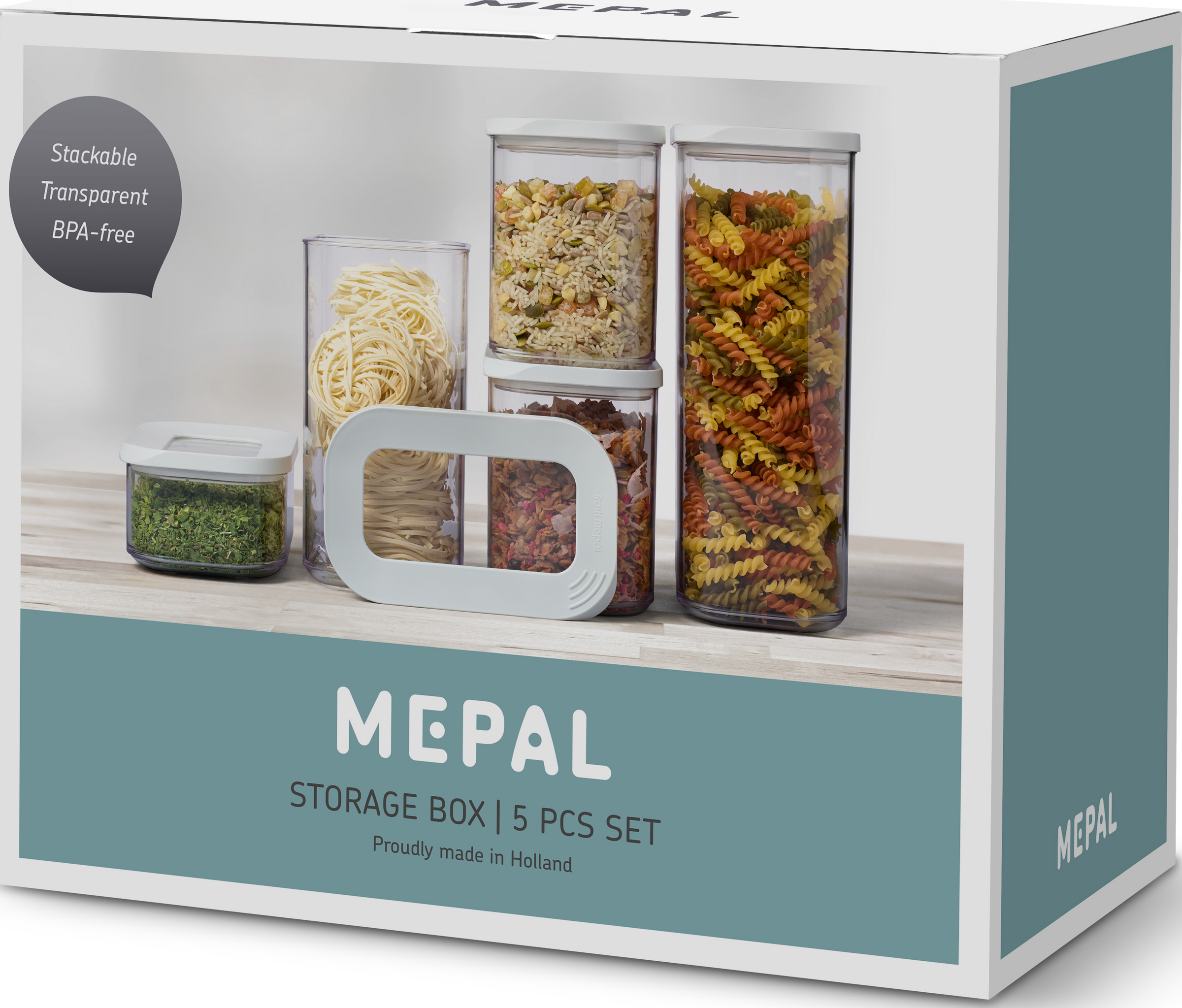 MEPAL Vorratsdosen Modula Starterset 5-teilig - Weiß