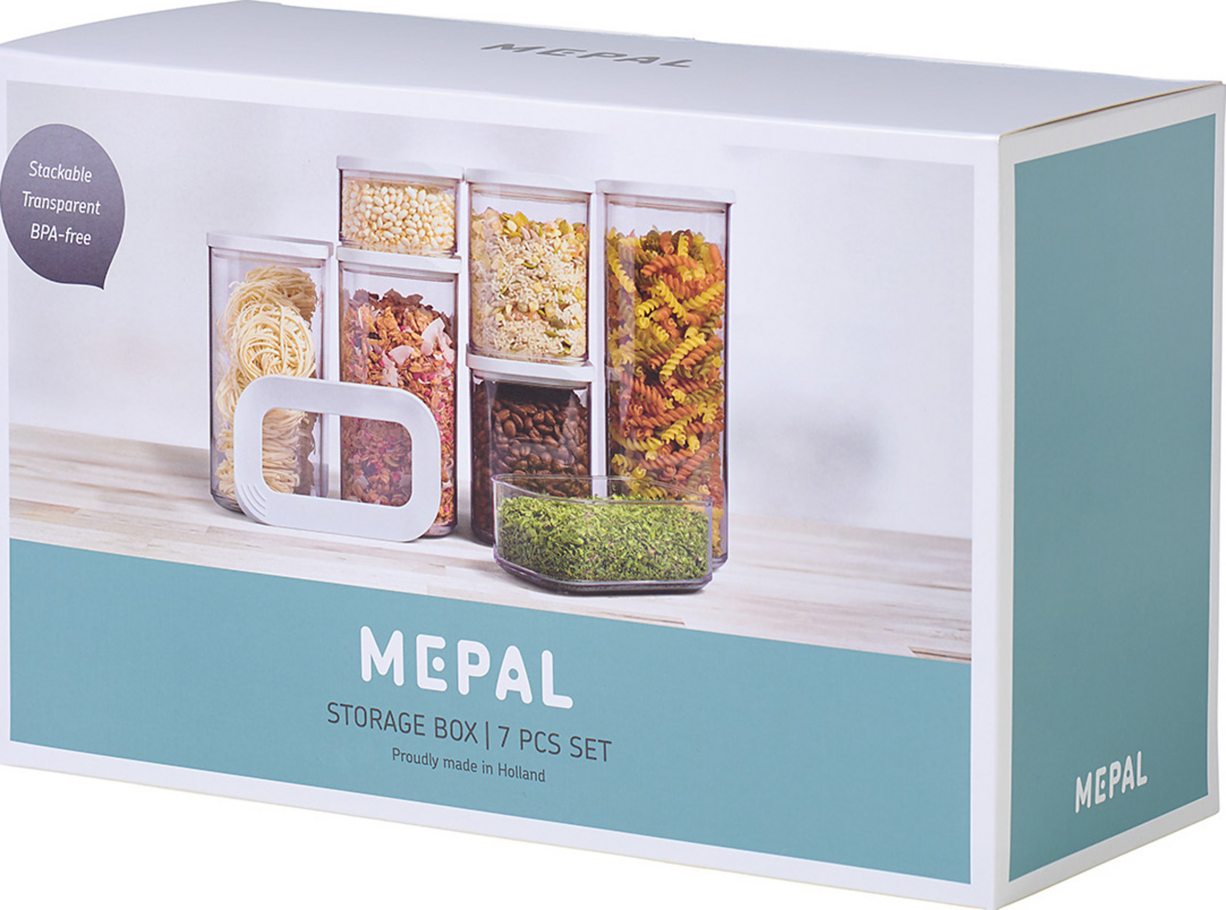 MEPAL Vorratsdosen Modula Starterset 7-teilig - Weiß