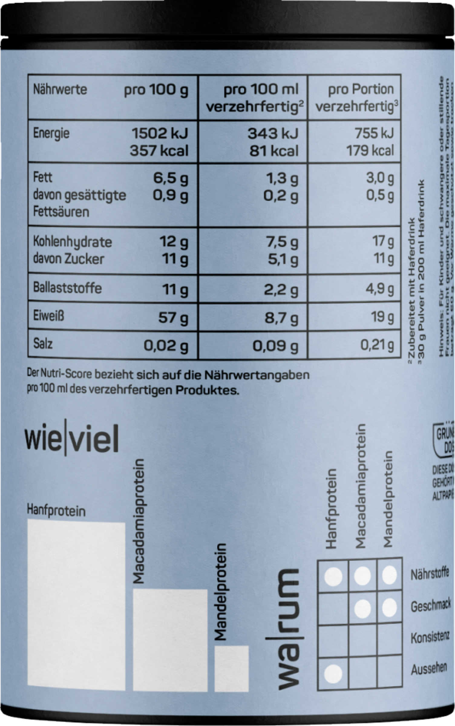 Naduria Bio Protein Vegan Pur ungesüßt online kaufen rossmann.de