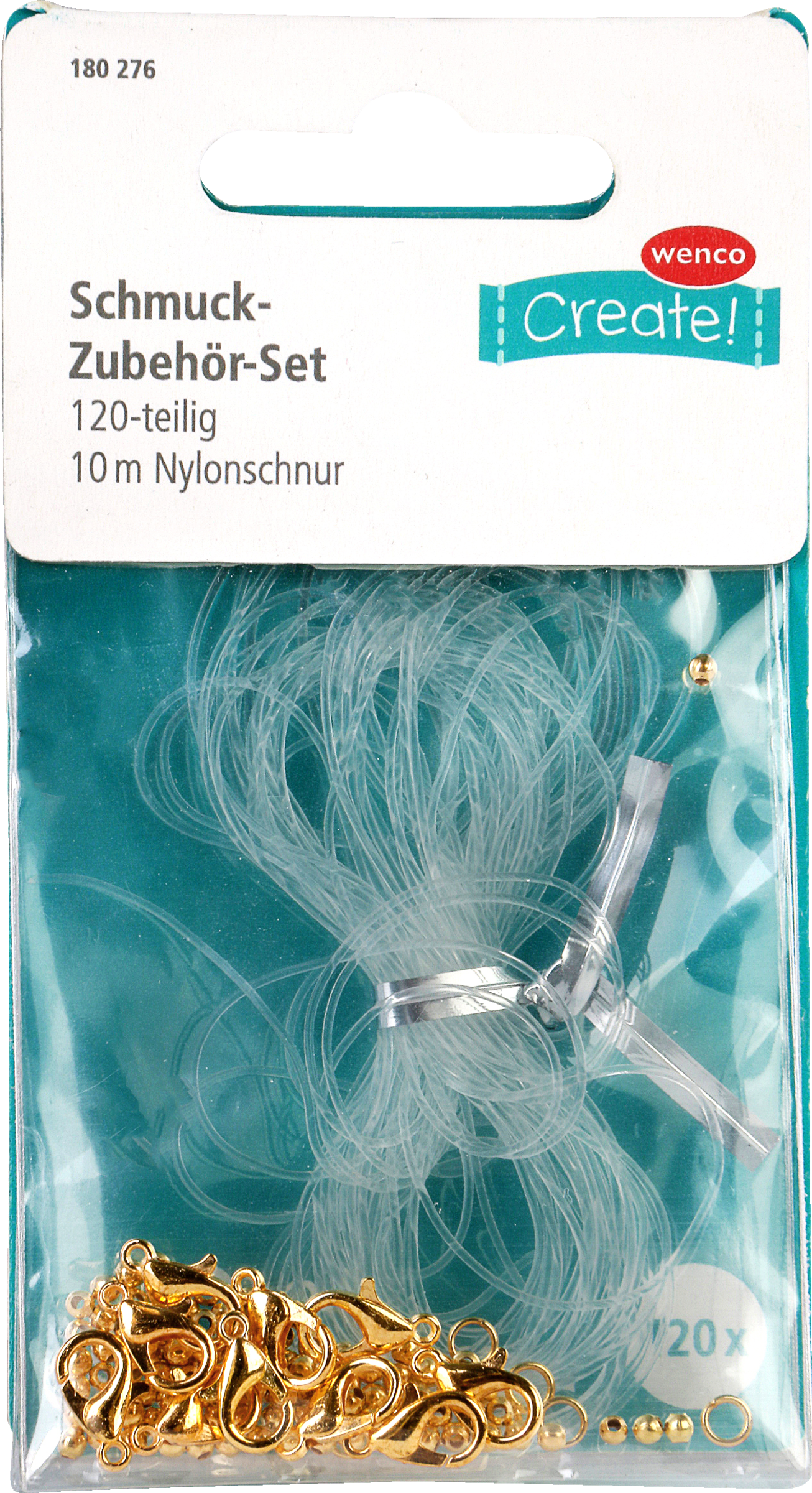 wenco Schmuckzubehör-Set 120-teilig+10 m Nylonschnur