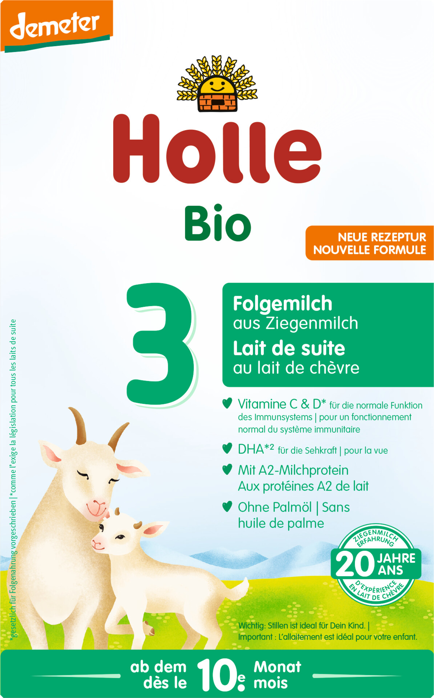 Holle Bio Folgemilch 3 aus Ziegenmilch