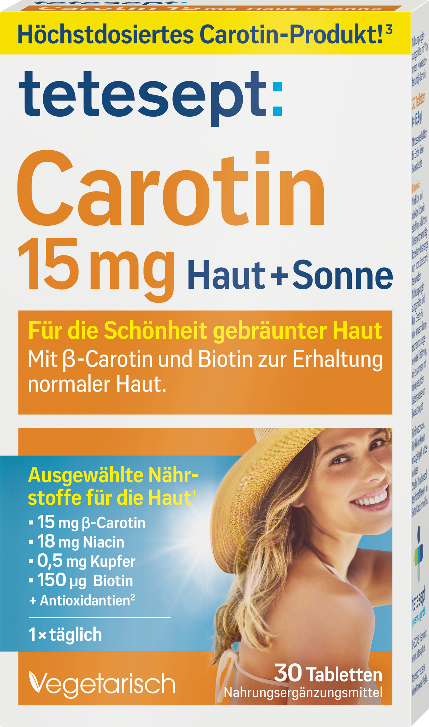 tetesept Carotin 15 mg Haut + Sonne
