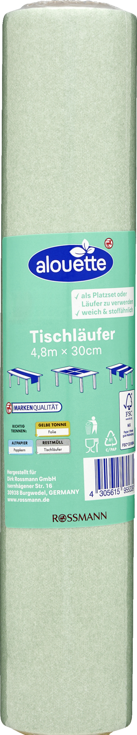 alouette Tischläufer 30x480 cm, farbig sortiert