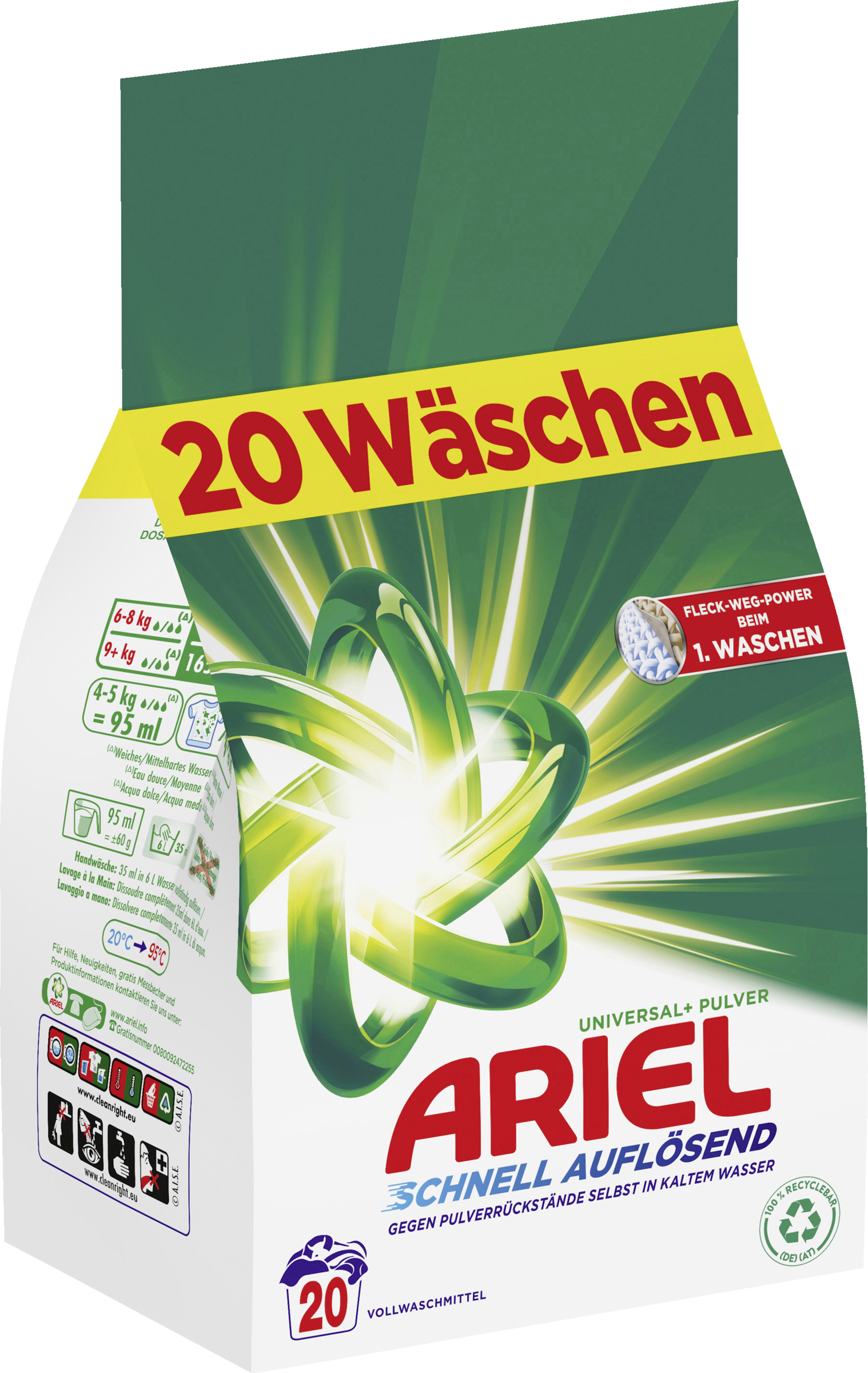 Ariel Vollwaschmittel Pulver 20 WL online kaufen rossmann.de
