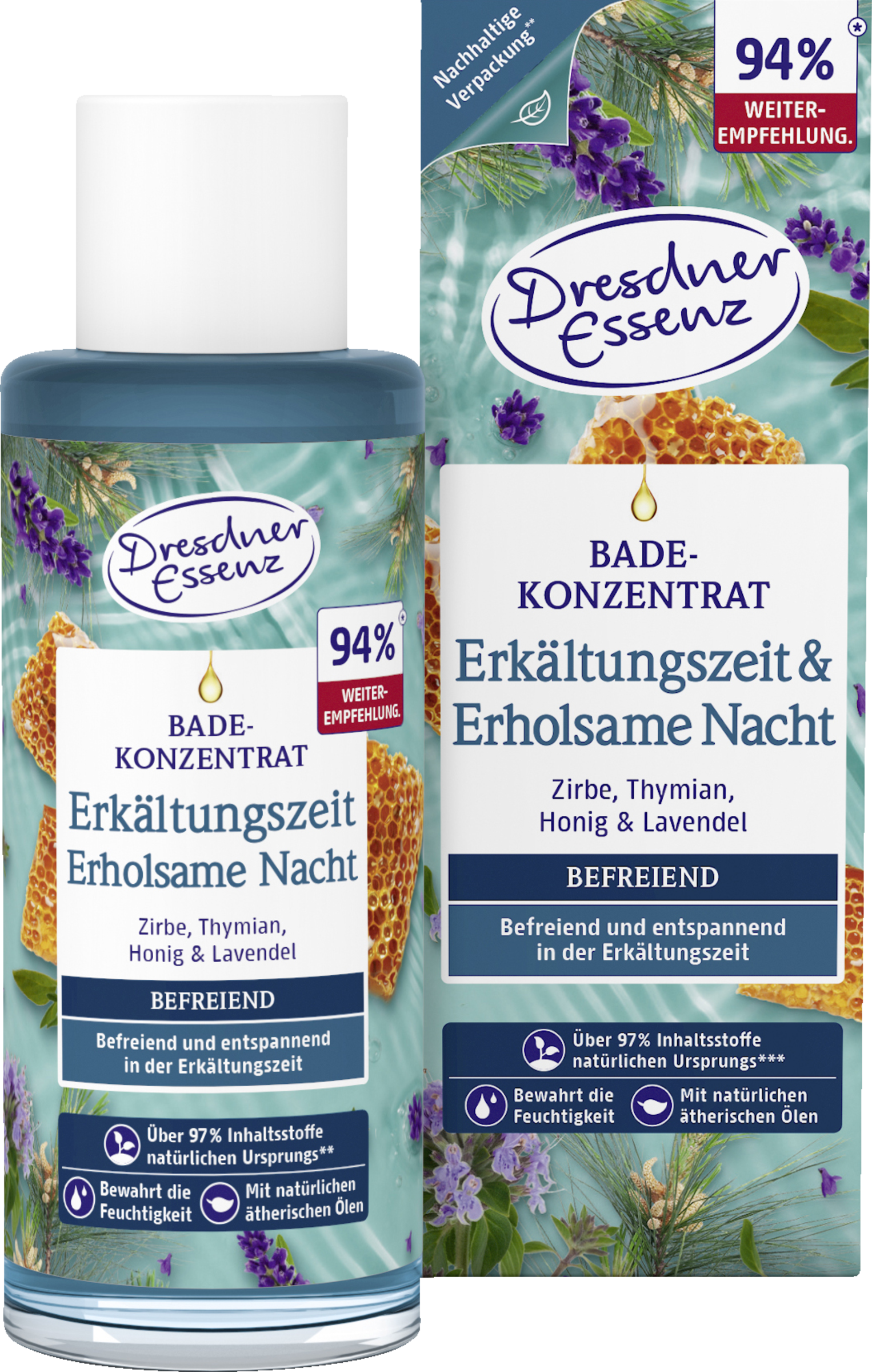 Dresdner Essenz Badekonzentrat Erkältungszeit & Erholsame Nacht
