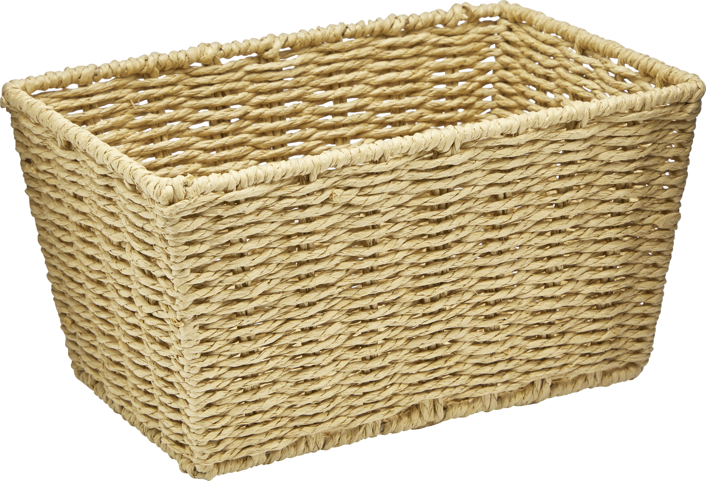 DEKOWELT GEWOBENER KORB PAPIER NATUR