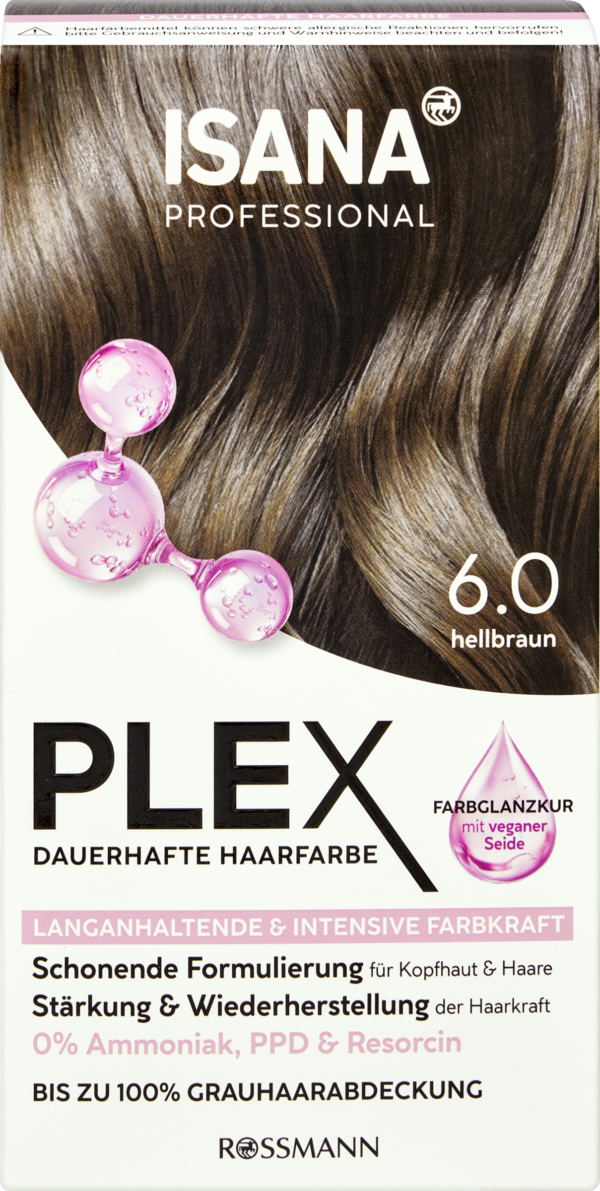 ISANA PROFESSIONAL Plex dauerhafte Haarfarbe 6.0 Hellbraun