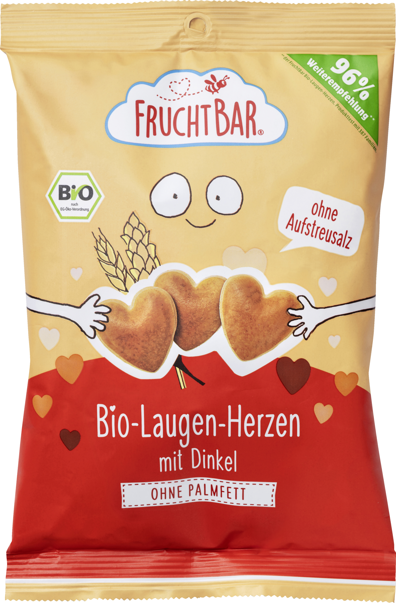 FruchtBar Bio-Laugen-Herzen mit Dinkel
