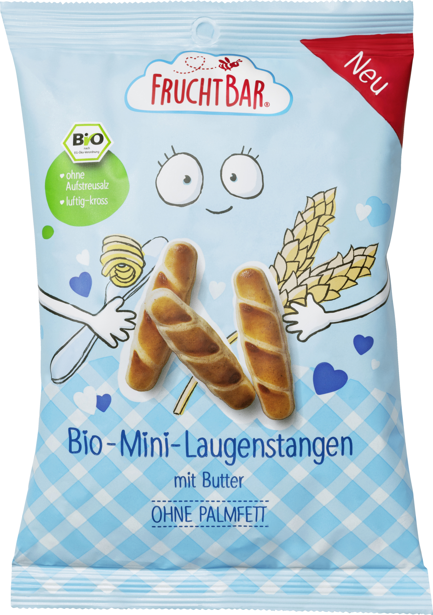 FruchtBar Bio Mini Laugenstangen mit Butter