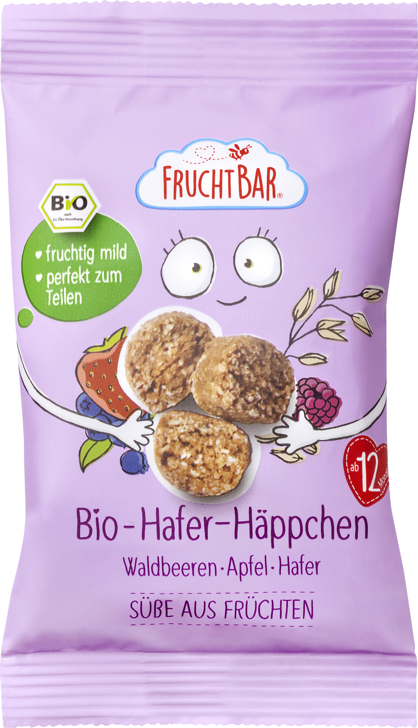 Bio-Hafer-Häppchen Waldbeeren, Apfel, Hafer