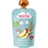 Bio Fruchtpüree Pfirsich 3-Korn, Pfirsich, Apfel, Hirse, Dinkel, Hafer