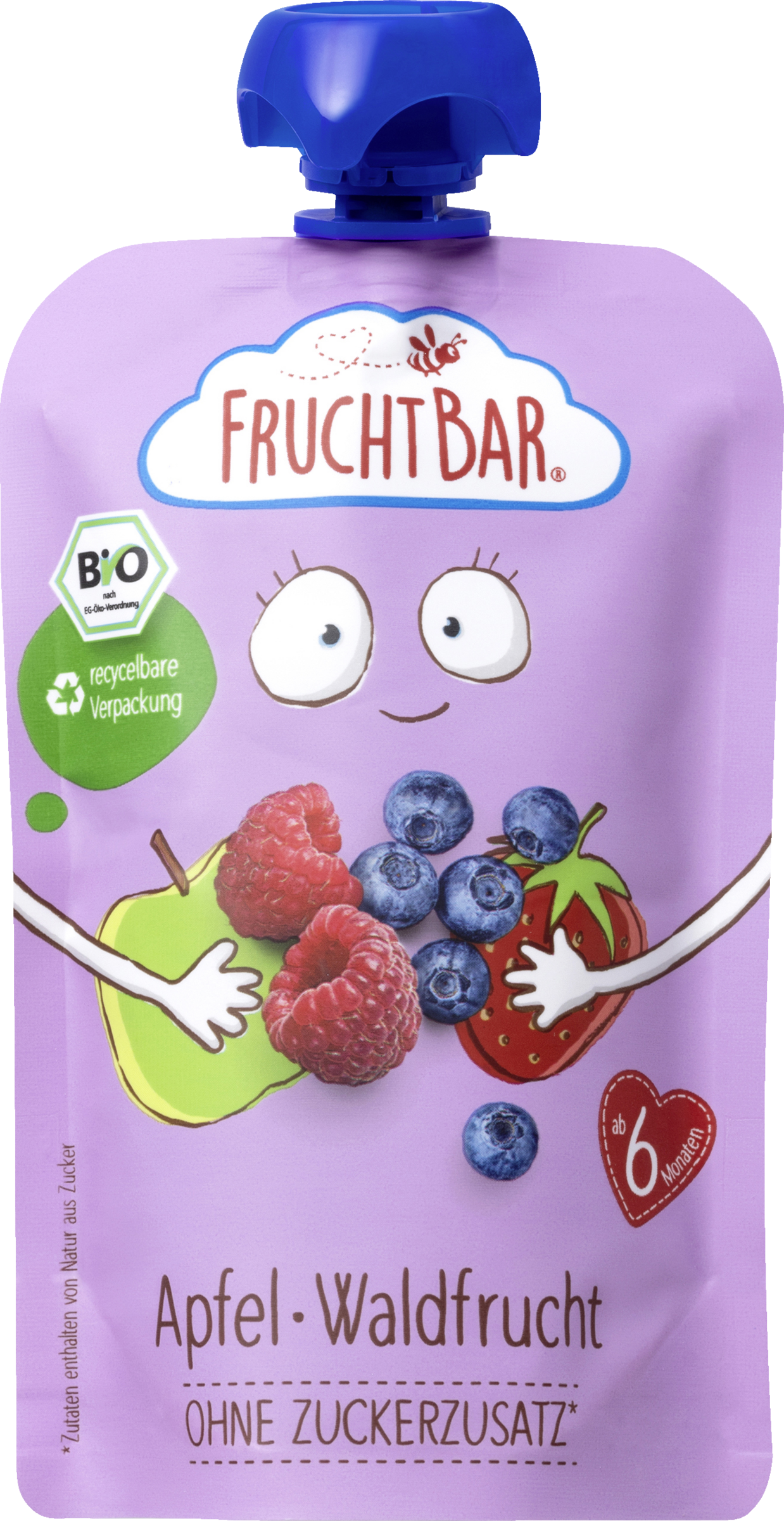 Bio Fruchtpüree Apfel, Waldfrucht