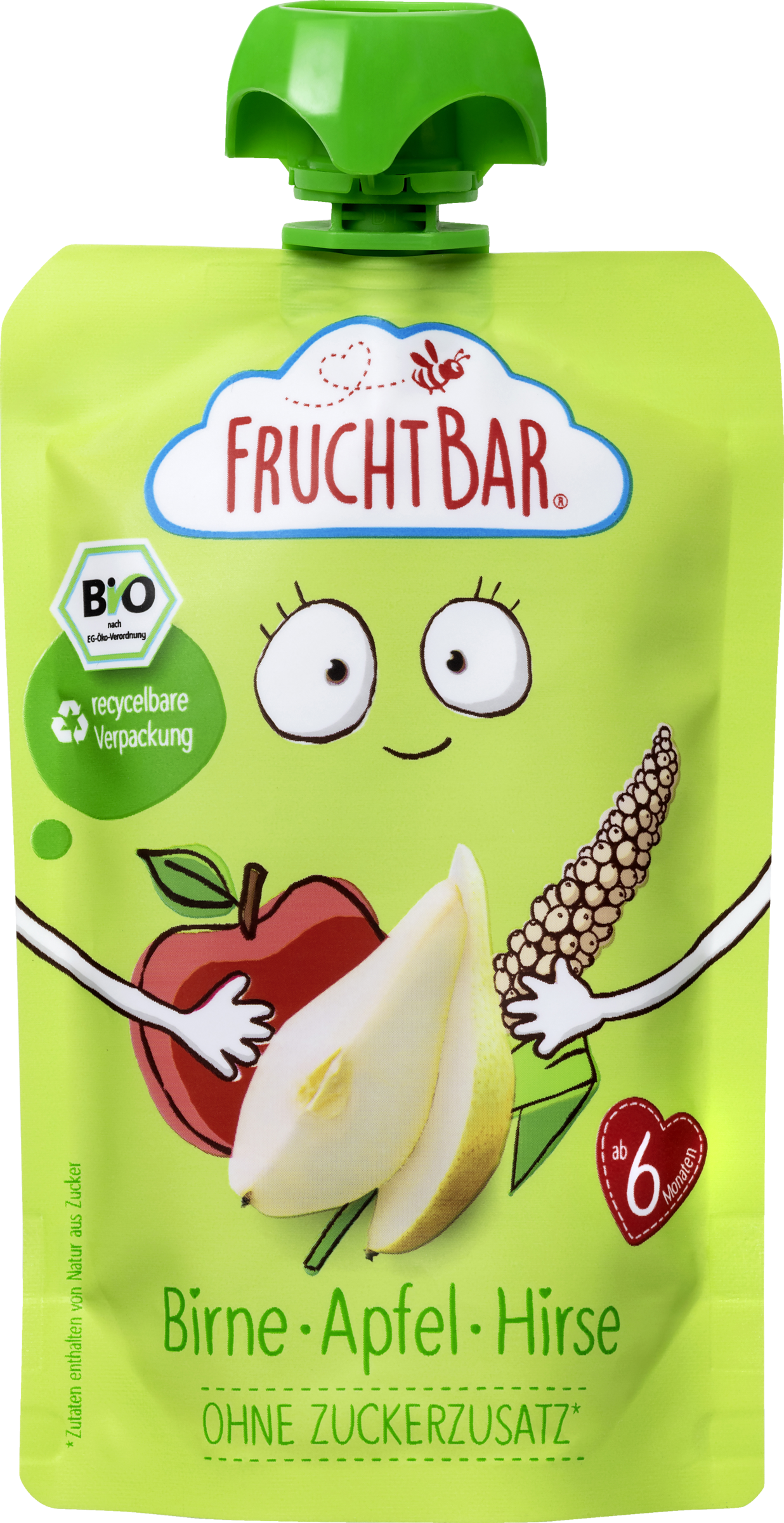 Bio Fruchtpüree Birne, Apfel & Hirse