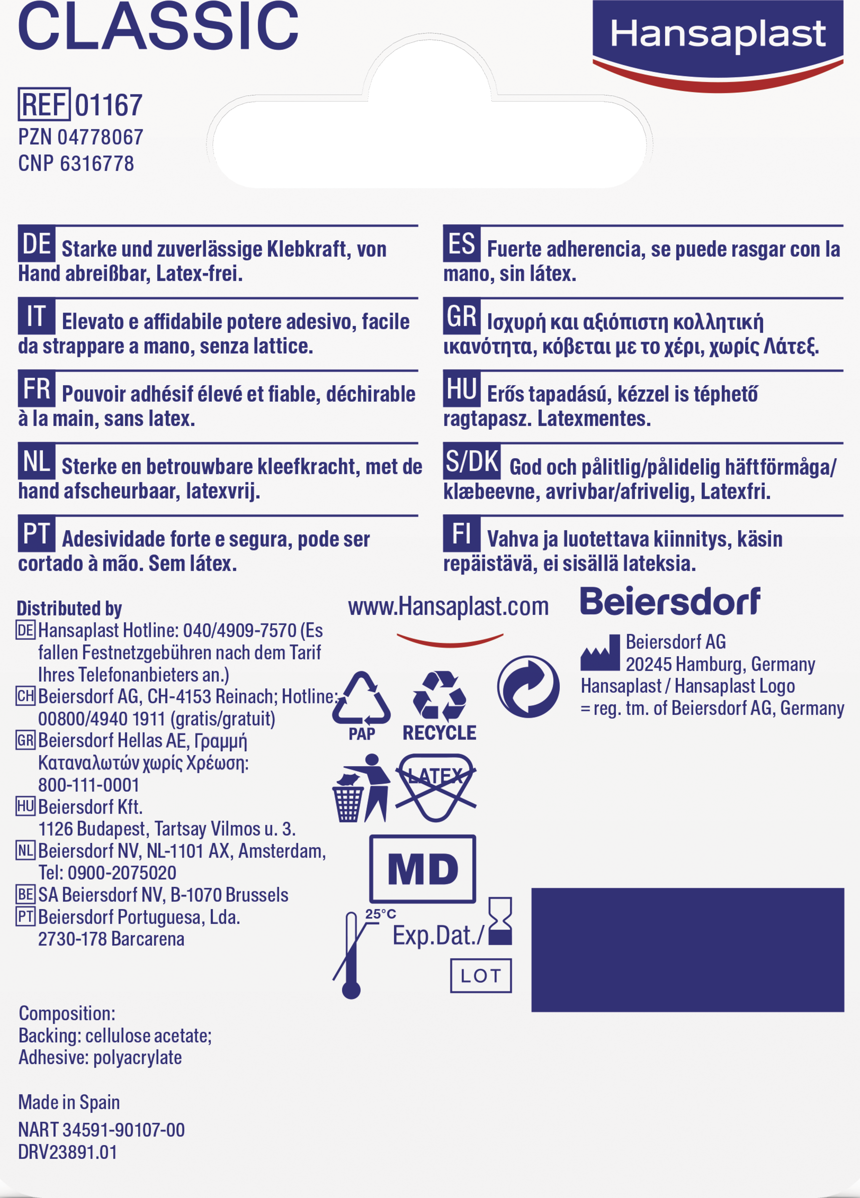 Hansaplast Classic Fixierpflaster online kaufen rossmann.de