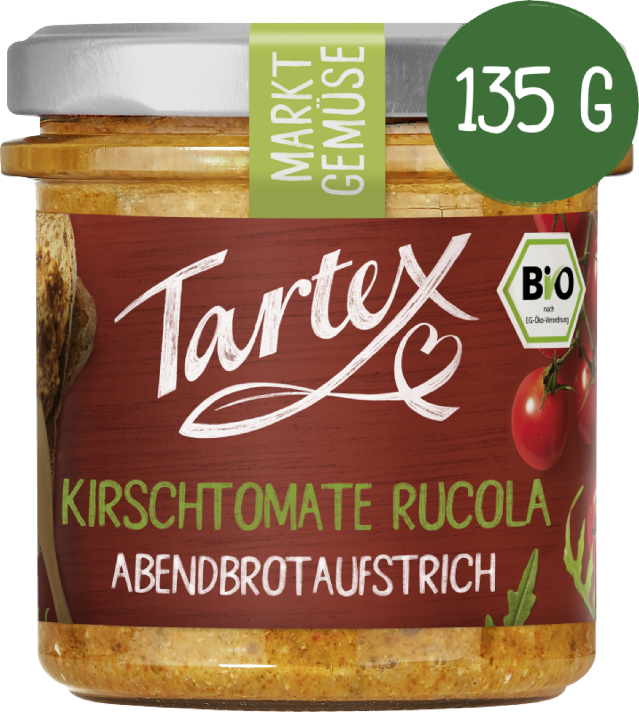 Tartex Bio Abendbrotaufstrich Kirschtomaten Rucola