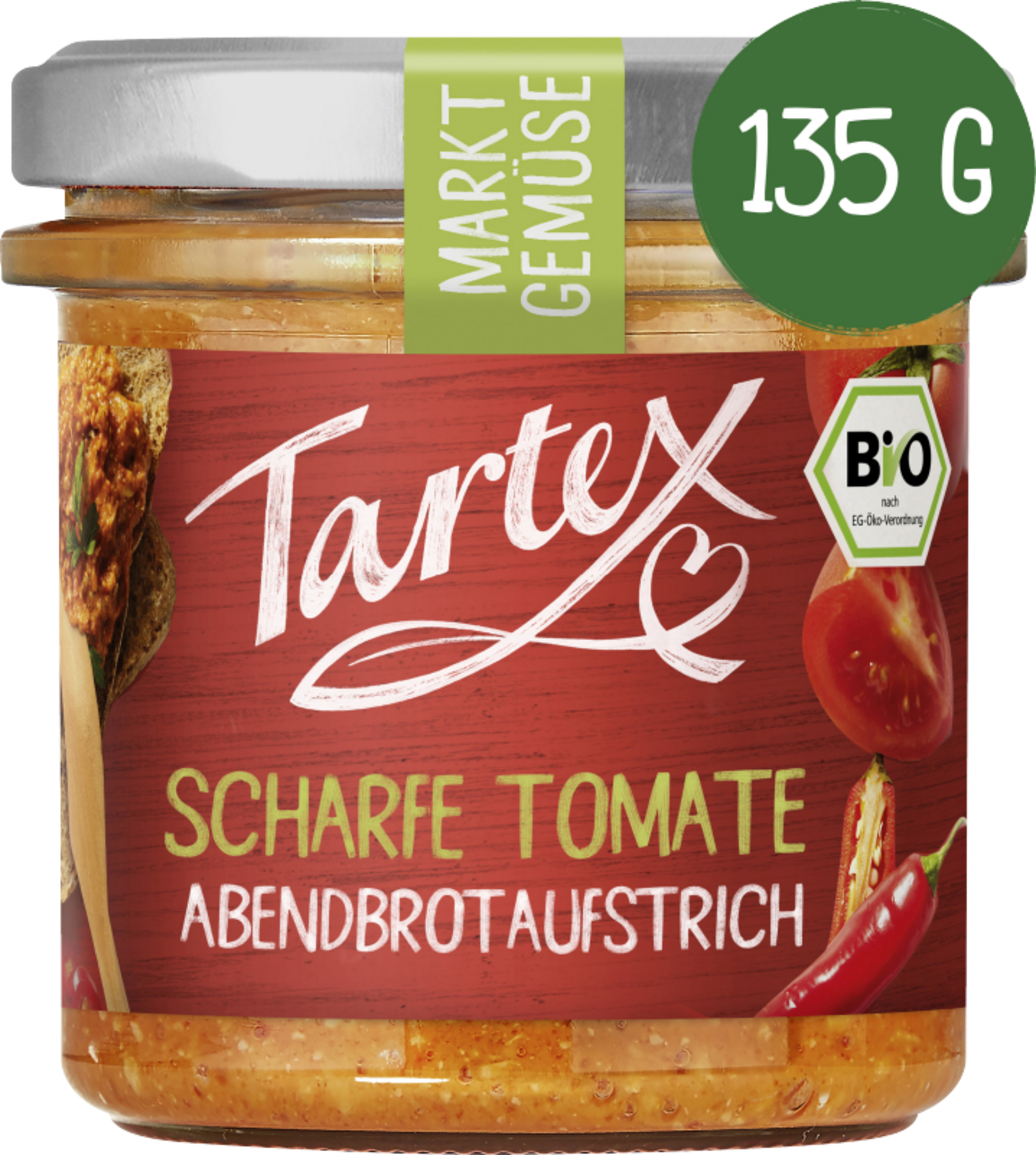 Tartex Bio Brotaufstrich Scharfe Tomate