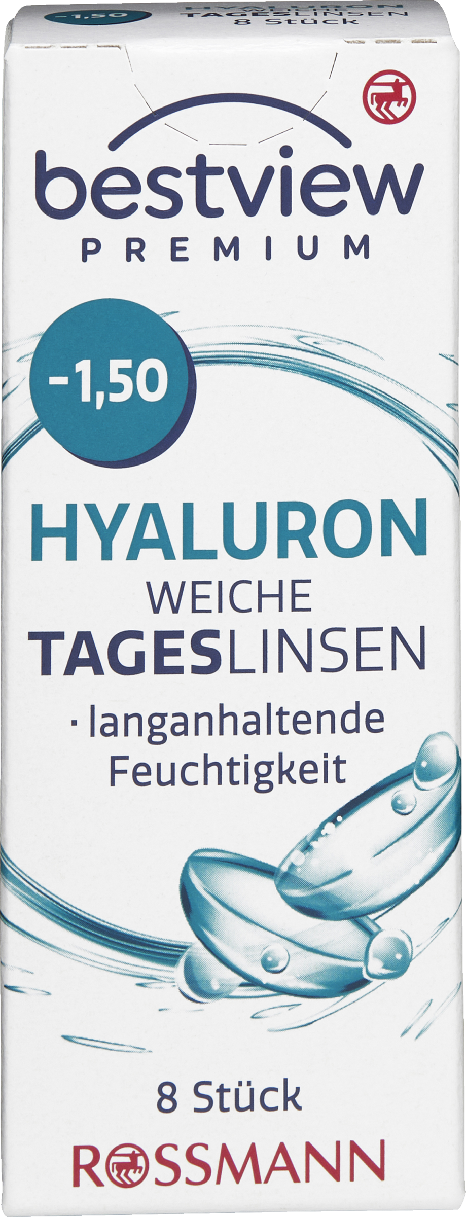 BestView Premium weiche Tageslinsen Hyaluron -1,50