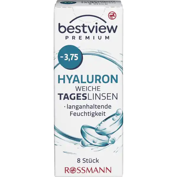 عدسات لاصقة ناعمة يومية فاخرة بحمض الهيالورونيك -3.75