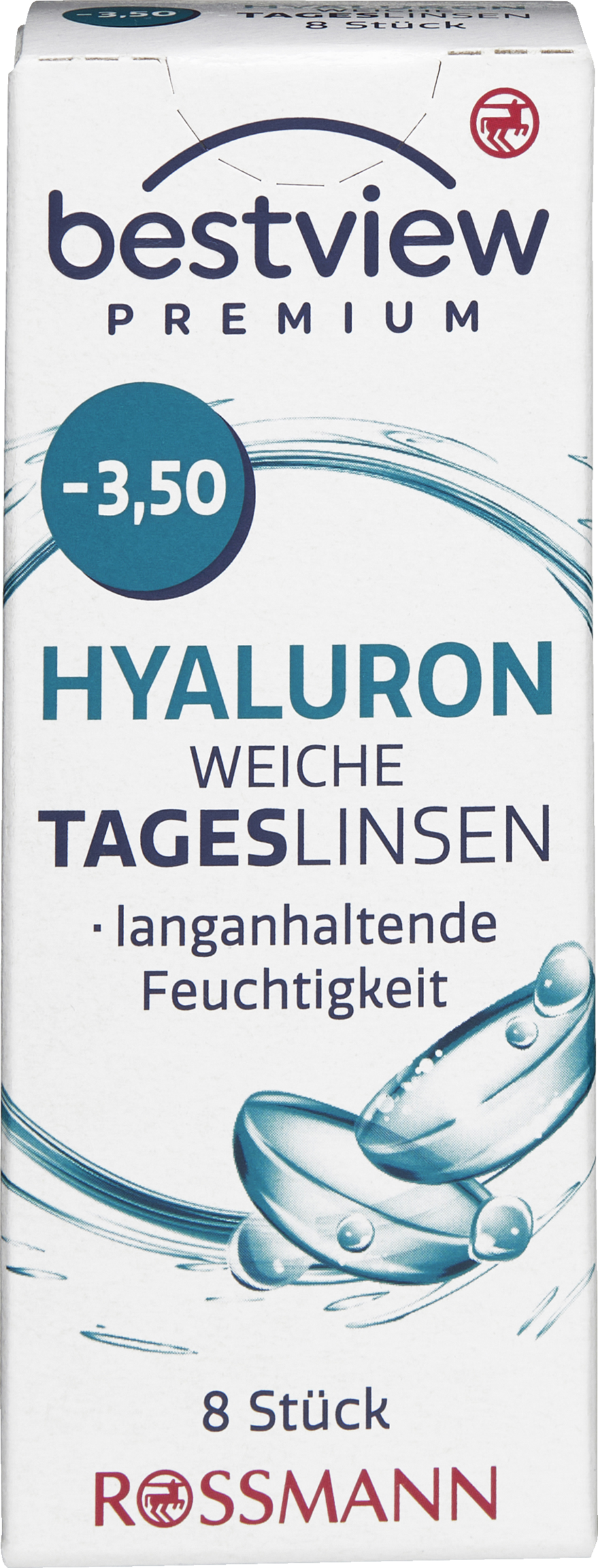 BestView Premium weiche Tageslinsen Hyaluron -3,50