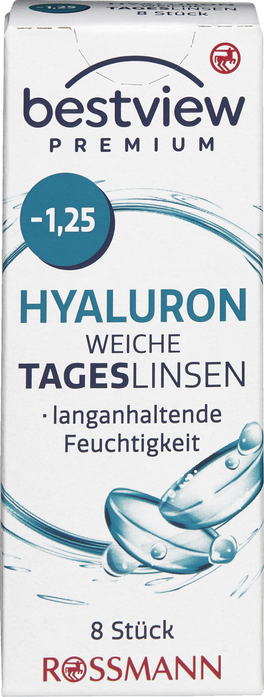 BestView Premium weiche Tageslinsen Hyaluron -1,25