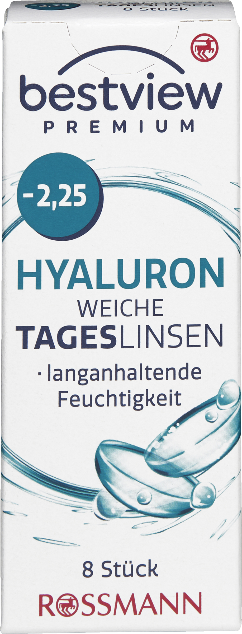 BestView Premium weiche Tageslinsen Hyaluron -2,25