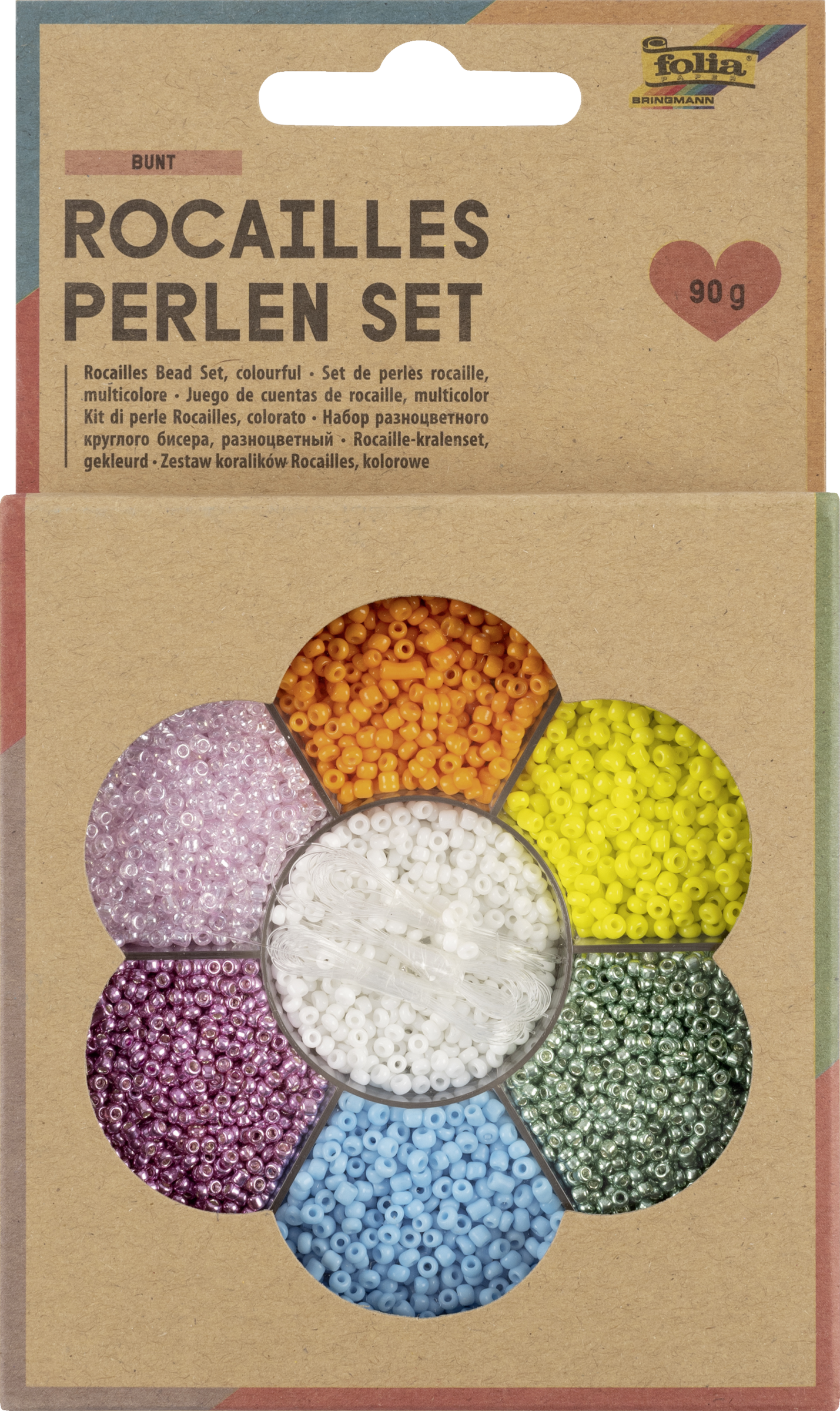 folia Rocailles Perlen-Set Bunt