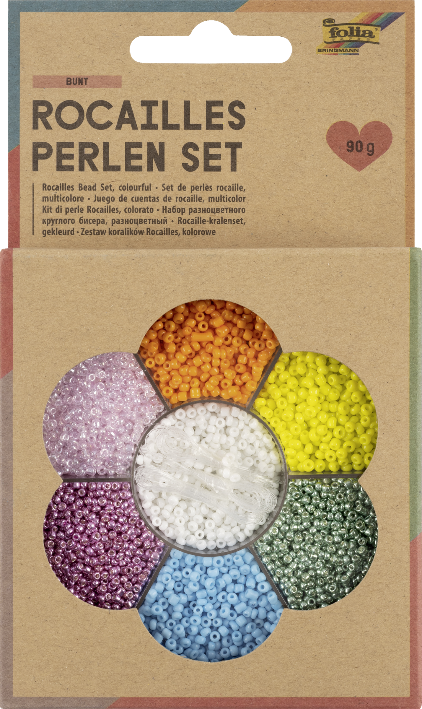 folia Rocailles Perlen-Set Bunt