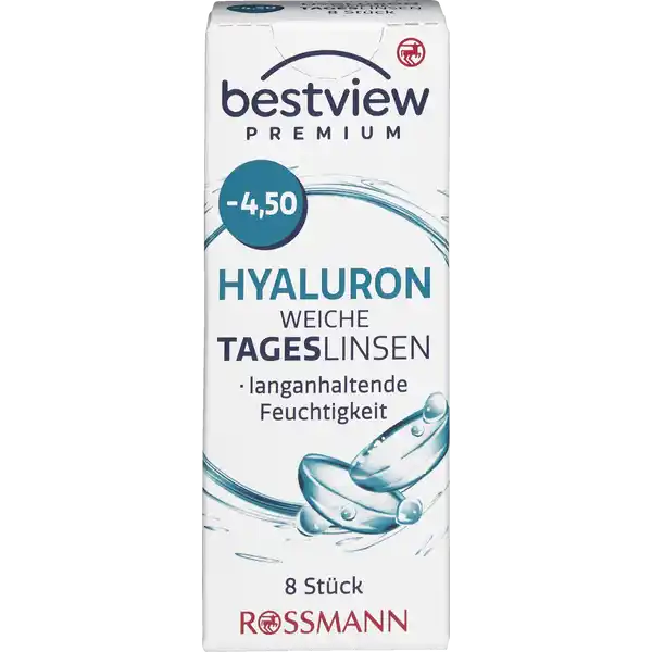 عدسات لاصقة ناعمة يومية Premium Hyaluron -4.50