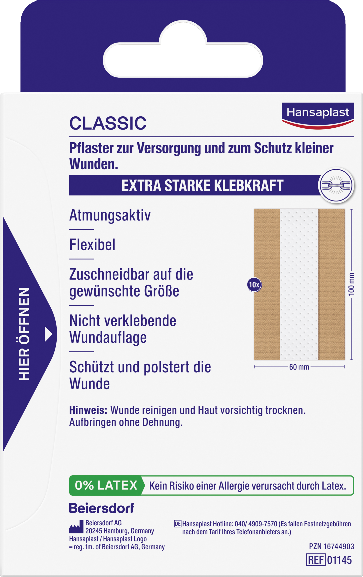Hansaplast Classic Pflaster 1m online kaufen rossmann.de