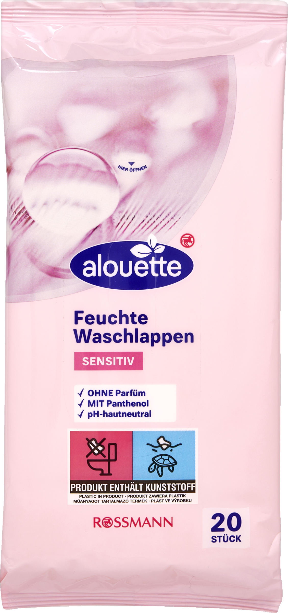 alouette Feuchte Waschlappen Sensitiv