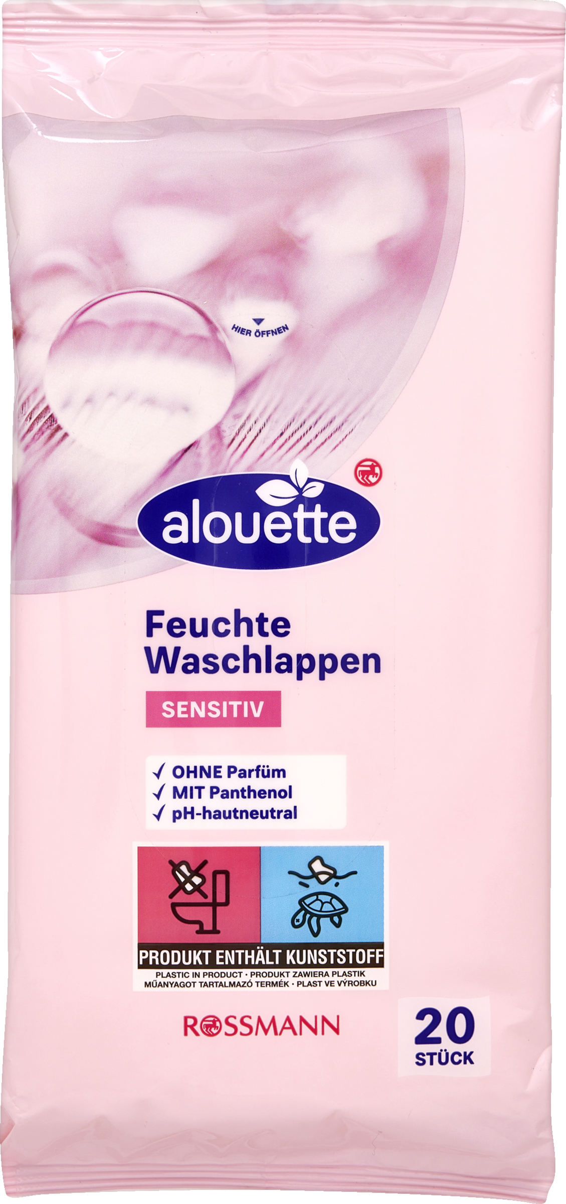 alouette Feuchte Waschlappen Sensitiv