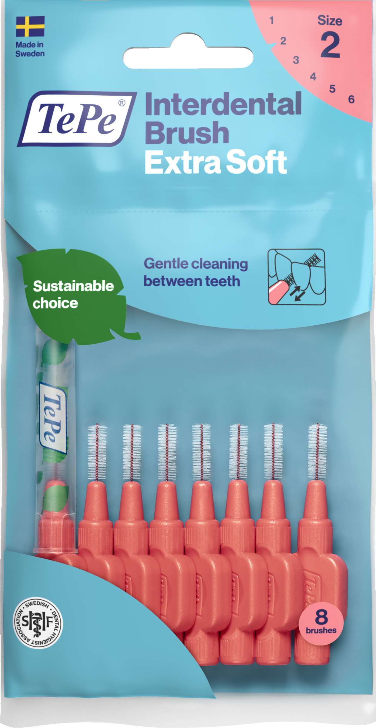 TePe Interdentalbürste Extra Soft Rot ISO Gr. 2