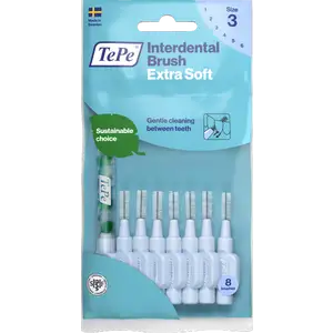 فرشاة ما بين الأسنان فائقة النعومة، زرقاء، مقاس ISO 3