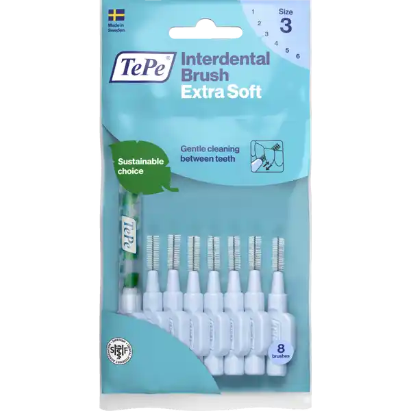 فرشاة ما بين الأسنان فائقة النعومة، زرقاء، مقاس ISO 3