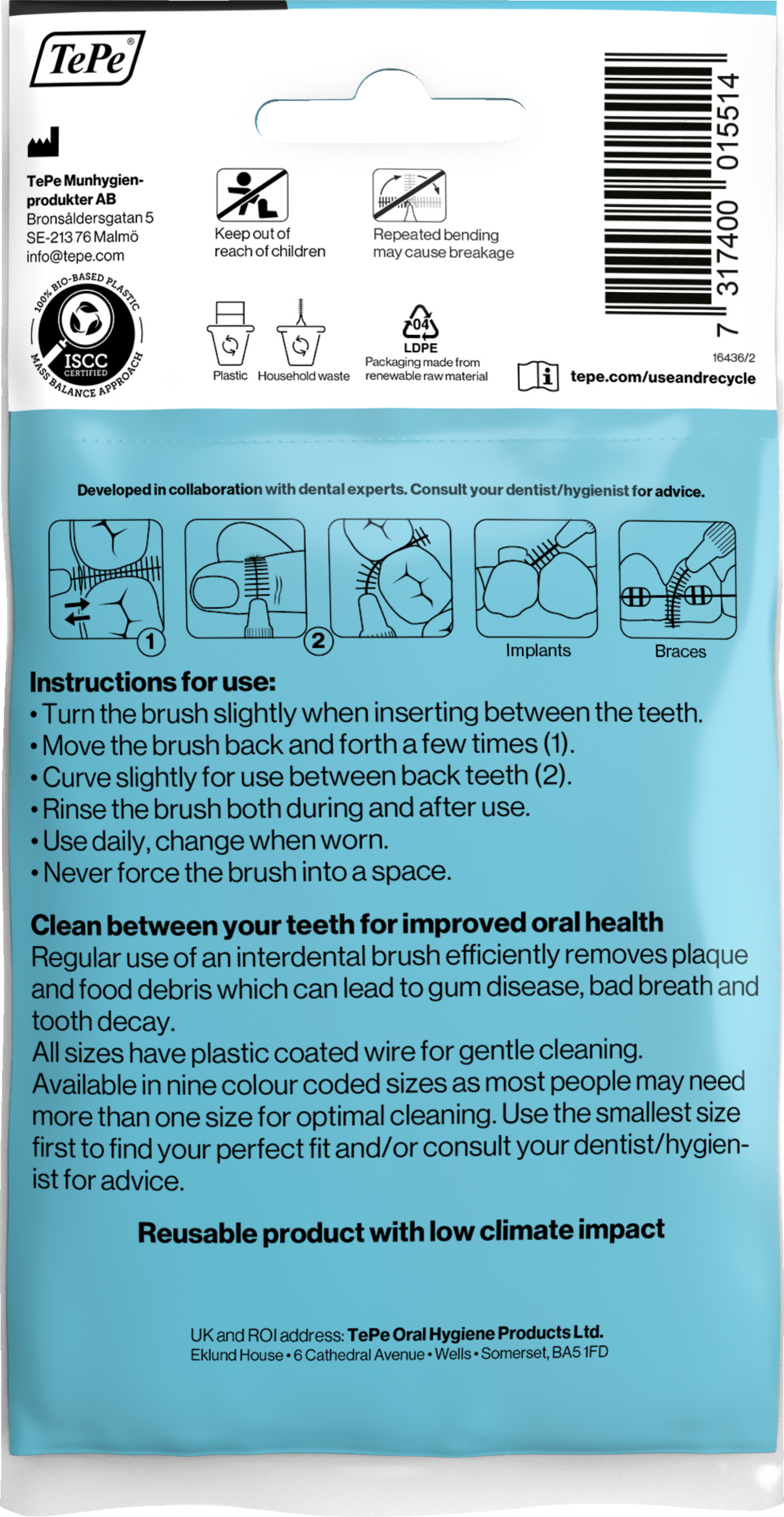 فرش أسنان بين الأسنان سوداء، ISO 8، 1.5 مم، 8 قطع 2