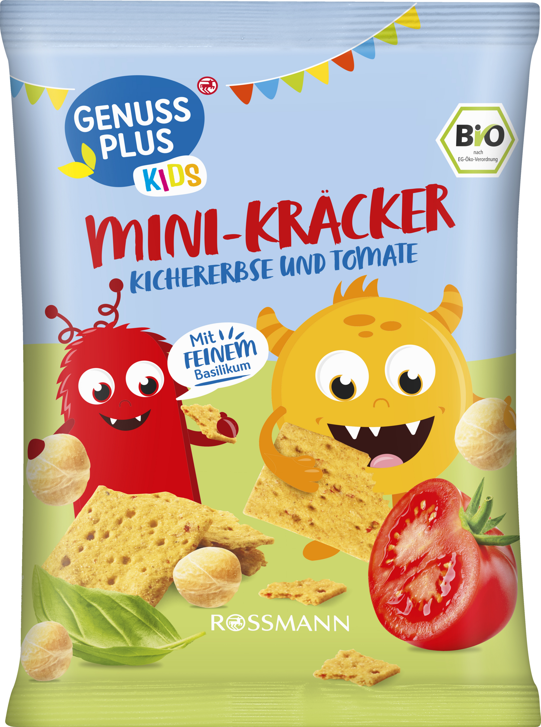 Bio Mini-Kräcker Kichererbse und Tomate