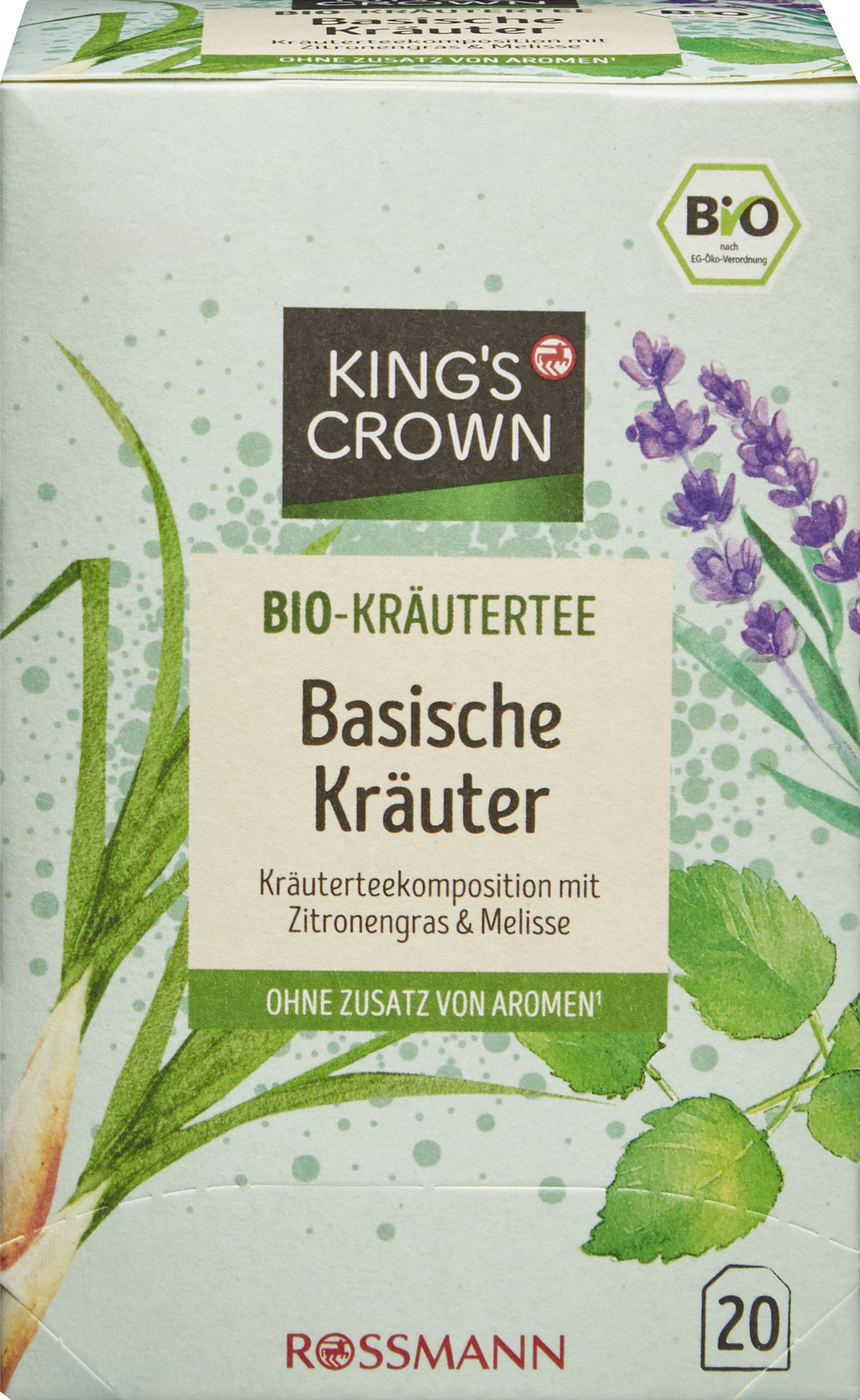 KING'S CROWN Bio-Kräutertee Basische Kräuter (20 Beutel)