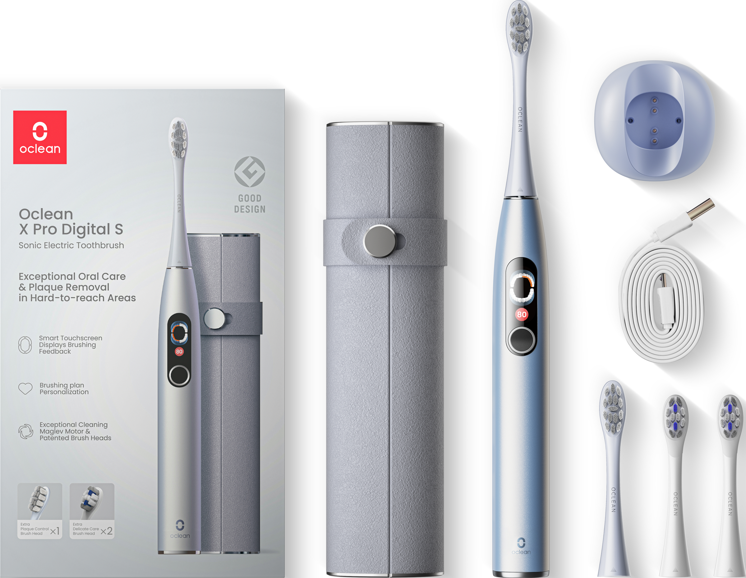 فرشاة أسنان X Pro رقمية، فضي