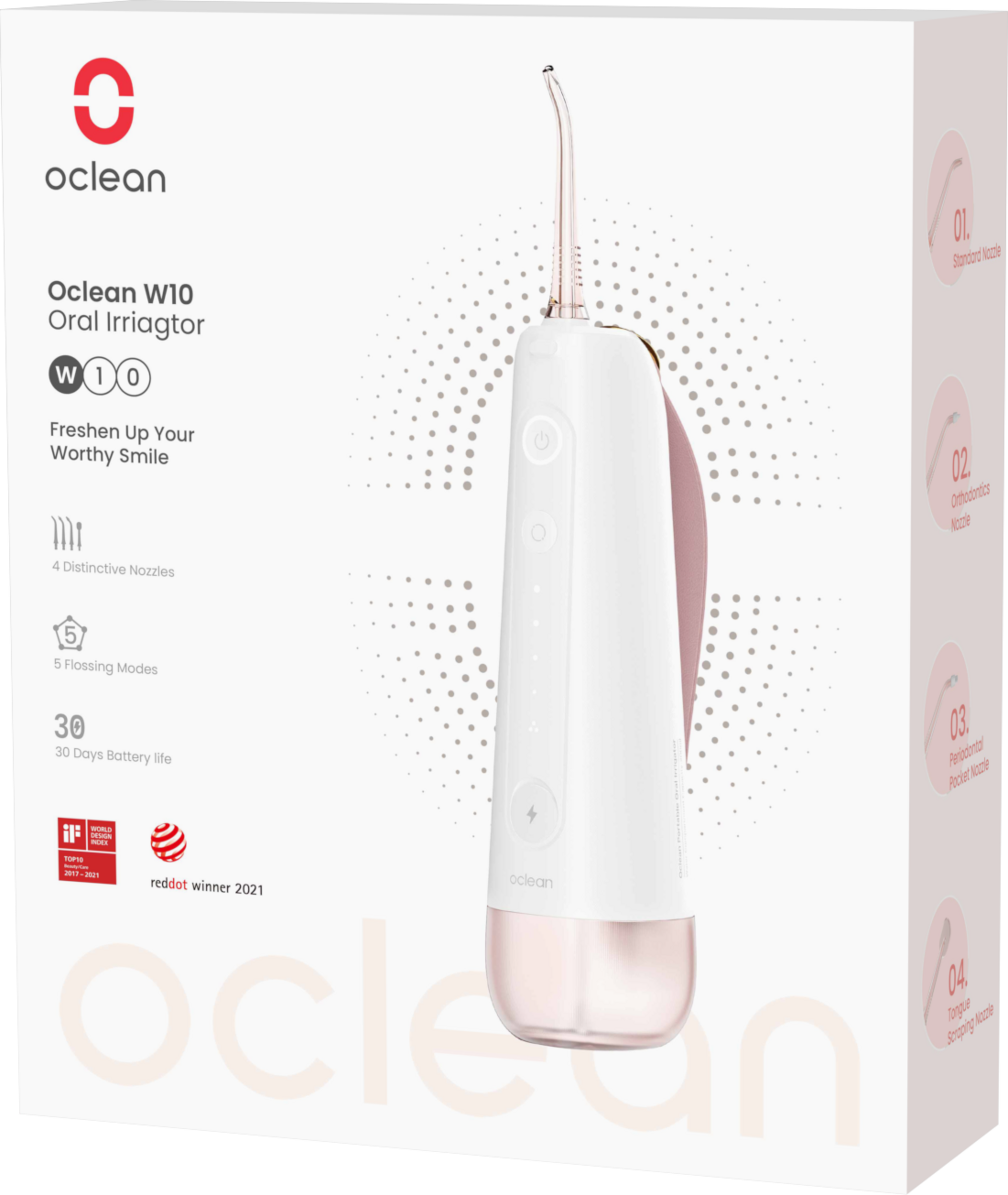 W10 رأس مضخة الفم، وردي