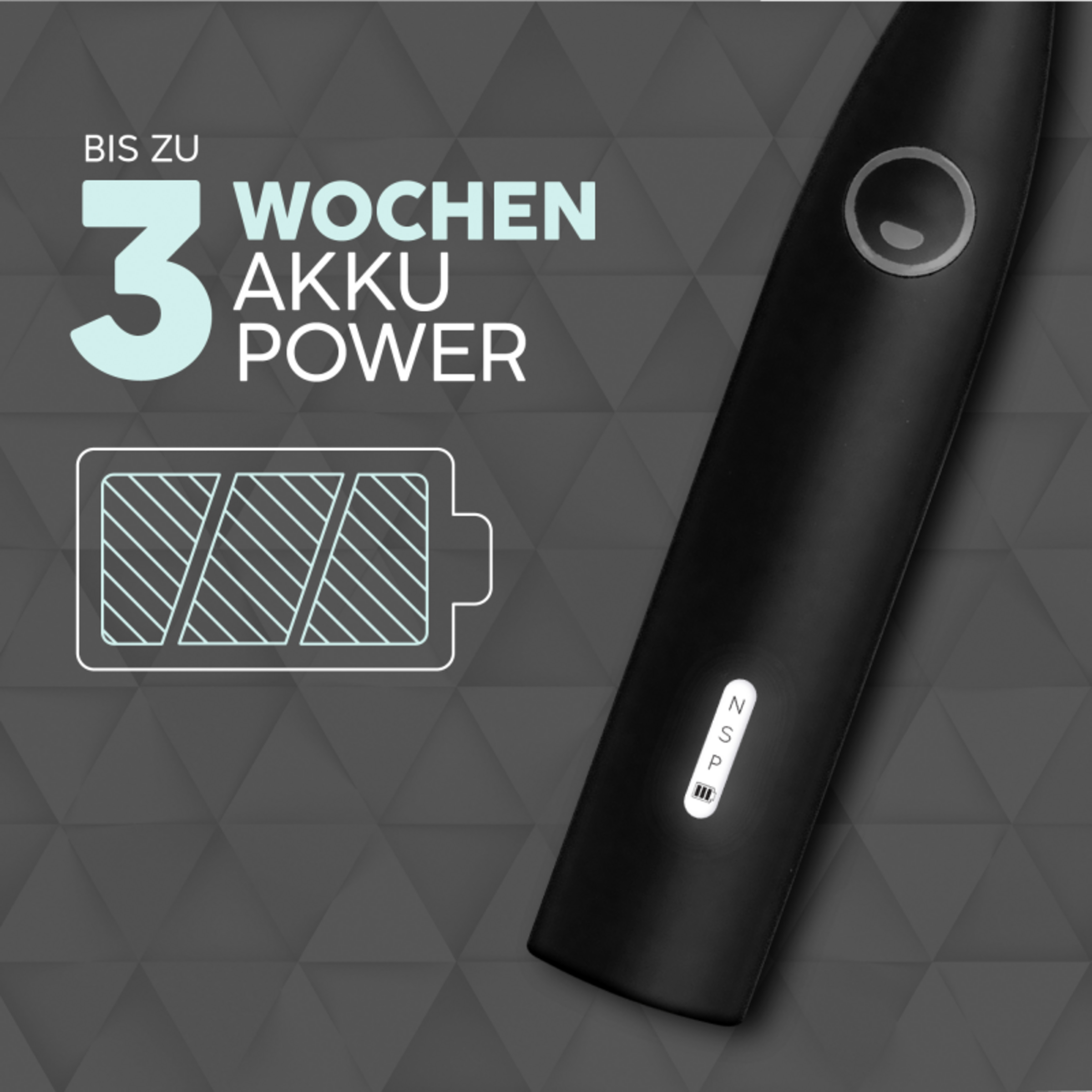 فرشاة أسنان كهربائية دوارة ECO R2 باللون الأسود بالكامل 4