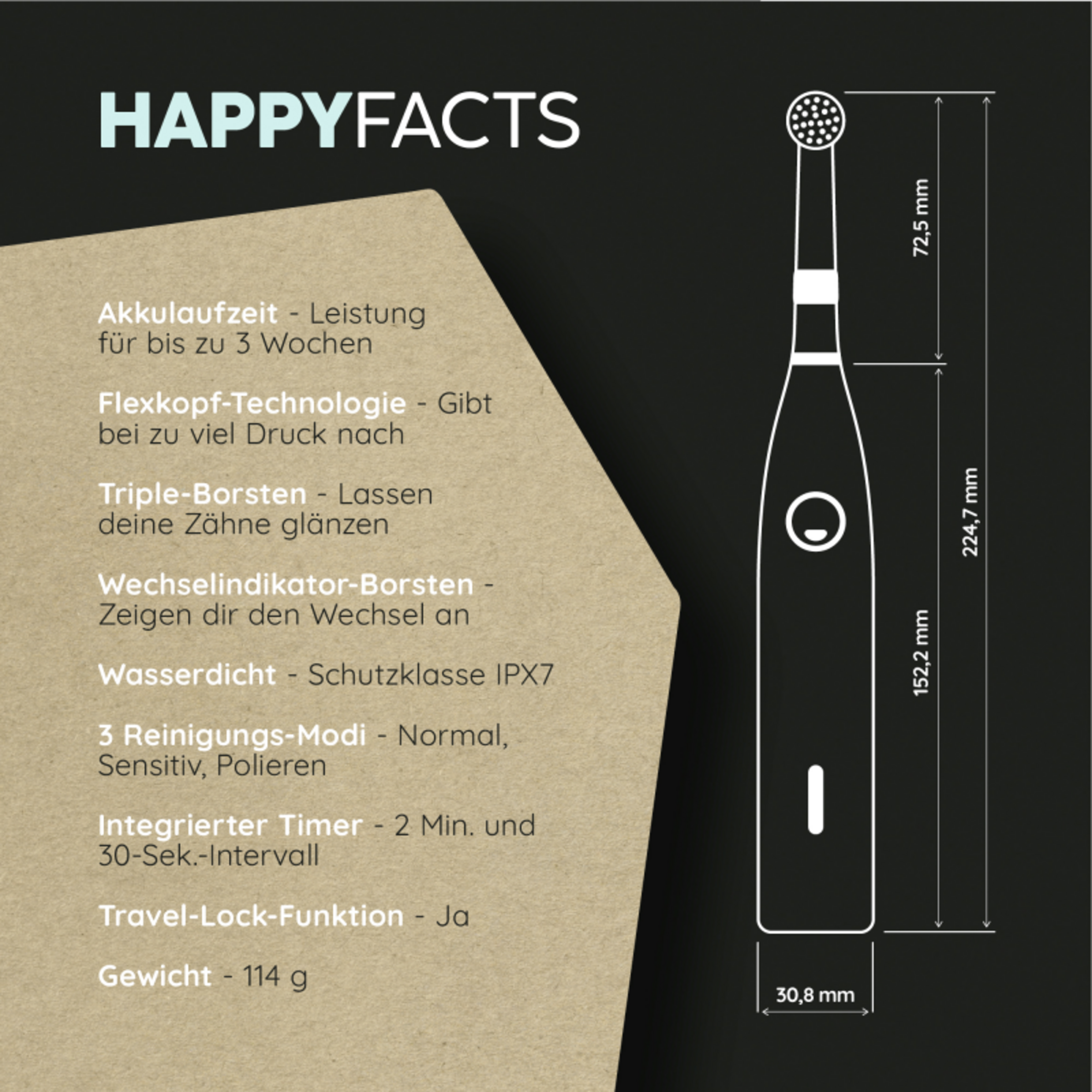 فرشاة أسنان كهربائية دوارة ECO R2 باللون الأسود بالكامل 5