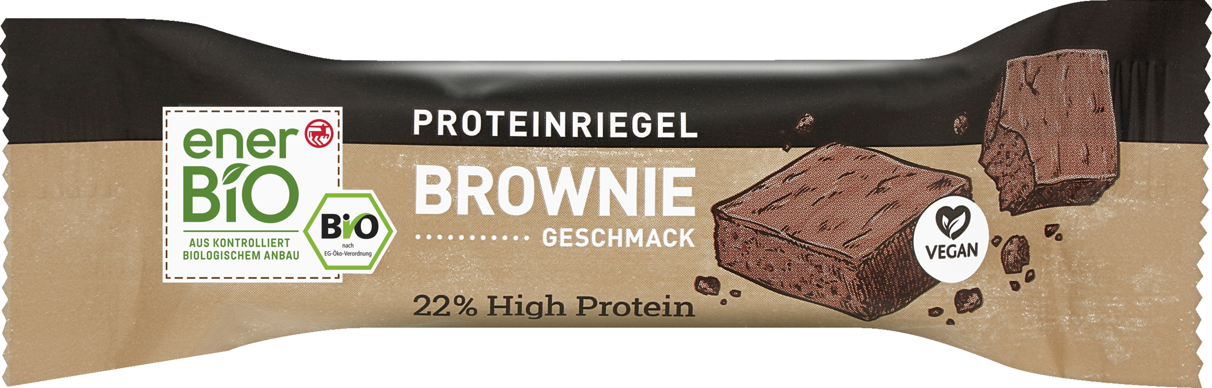 enerBiO Veganer Proteinriegel Brownie