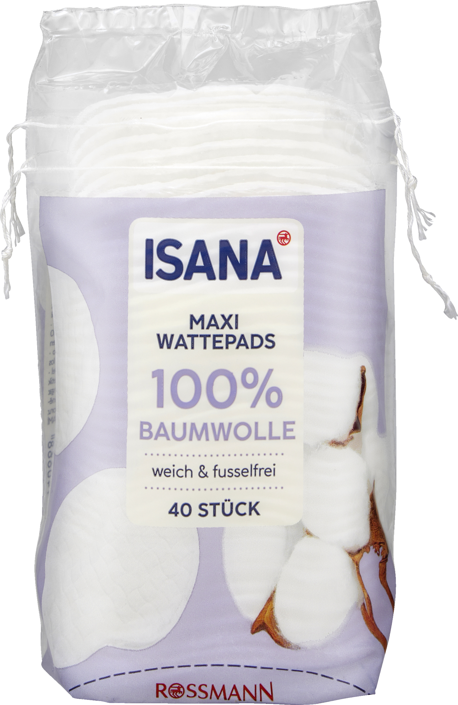 ISANA Maxi Wattepads 100% Baumwolle