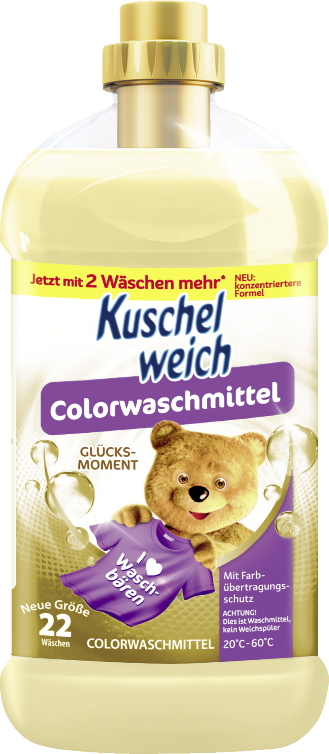 Kuschelweich Colorwaschmittel Flüssig Glücksmoment 22 WL