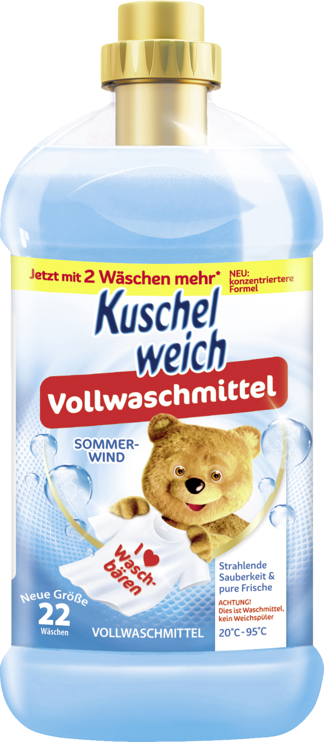 Kuschelweich Vollwaschmittel Flüssig Sommerwind 22 WL