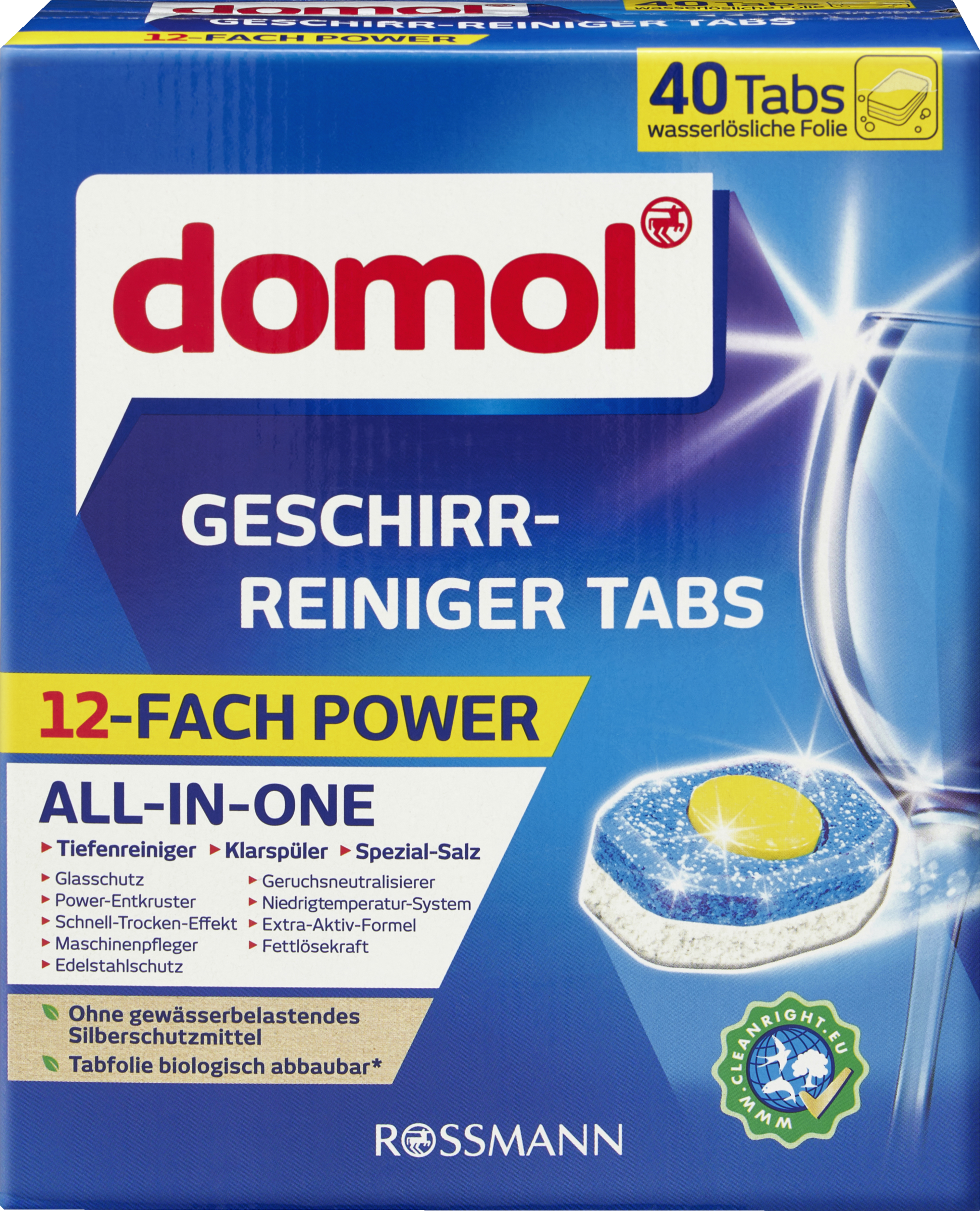 domol Geschirr-Reiniger Tabs 12-fach Power