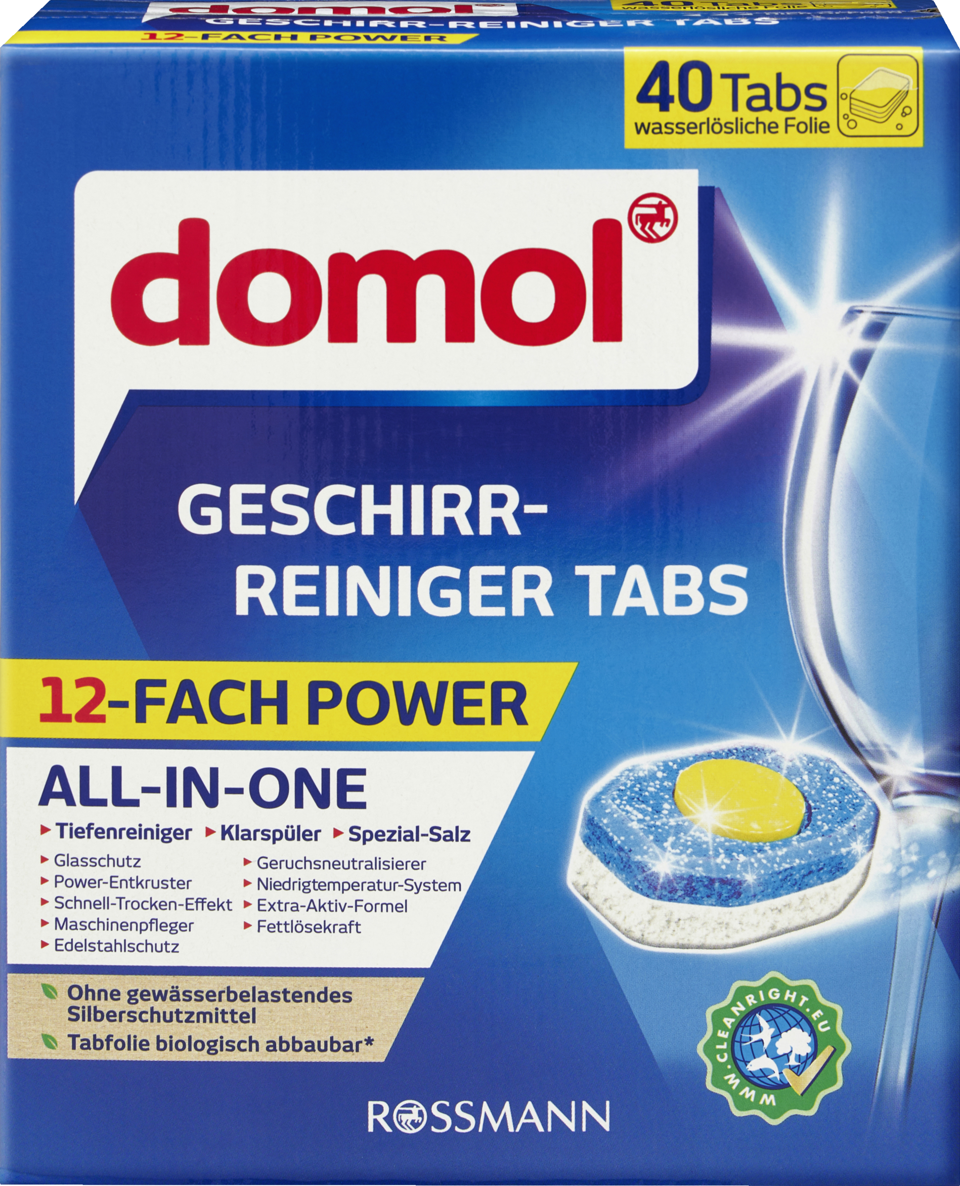 domol Geschirr-Reiniger Tabs 12-fach Power