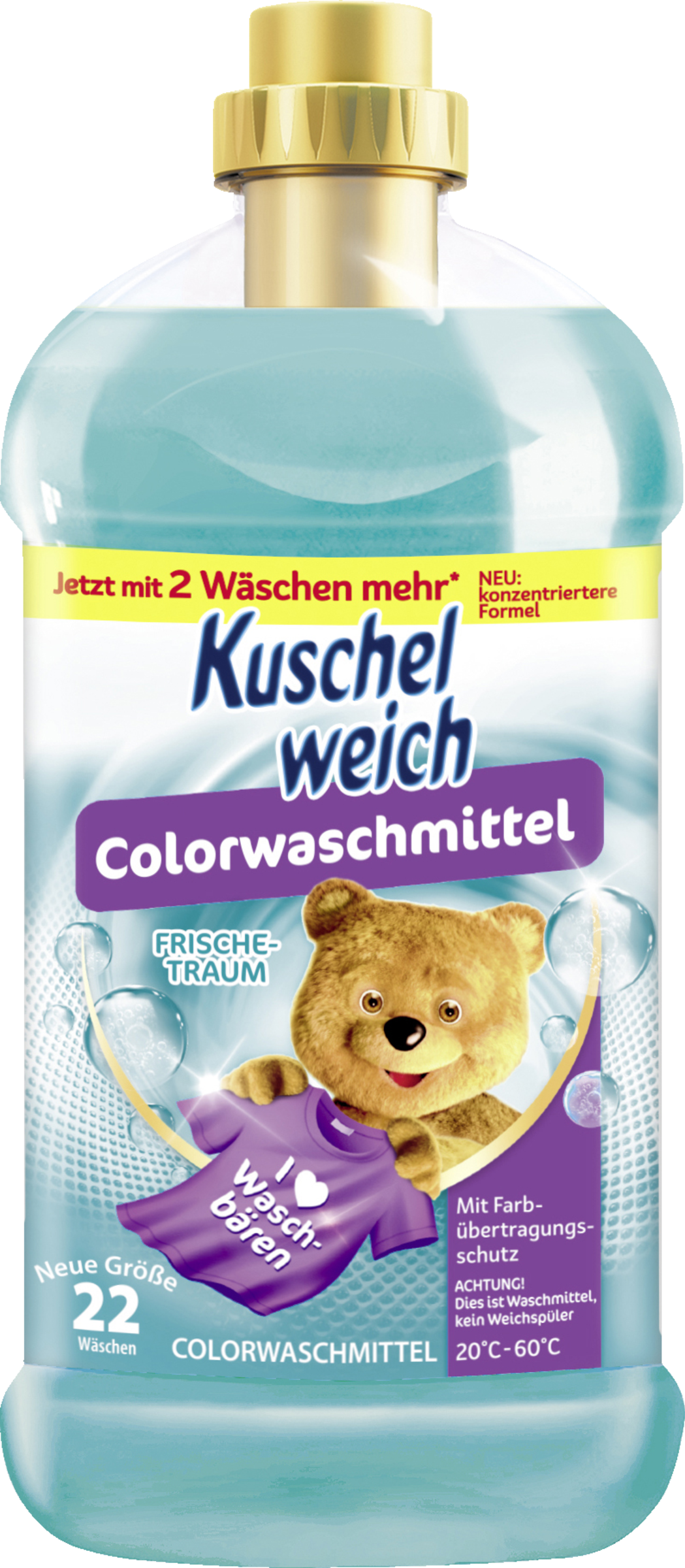 Kuschelweich Colorwaschmittel Flüssig Frischetraum 22 WL