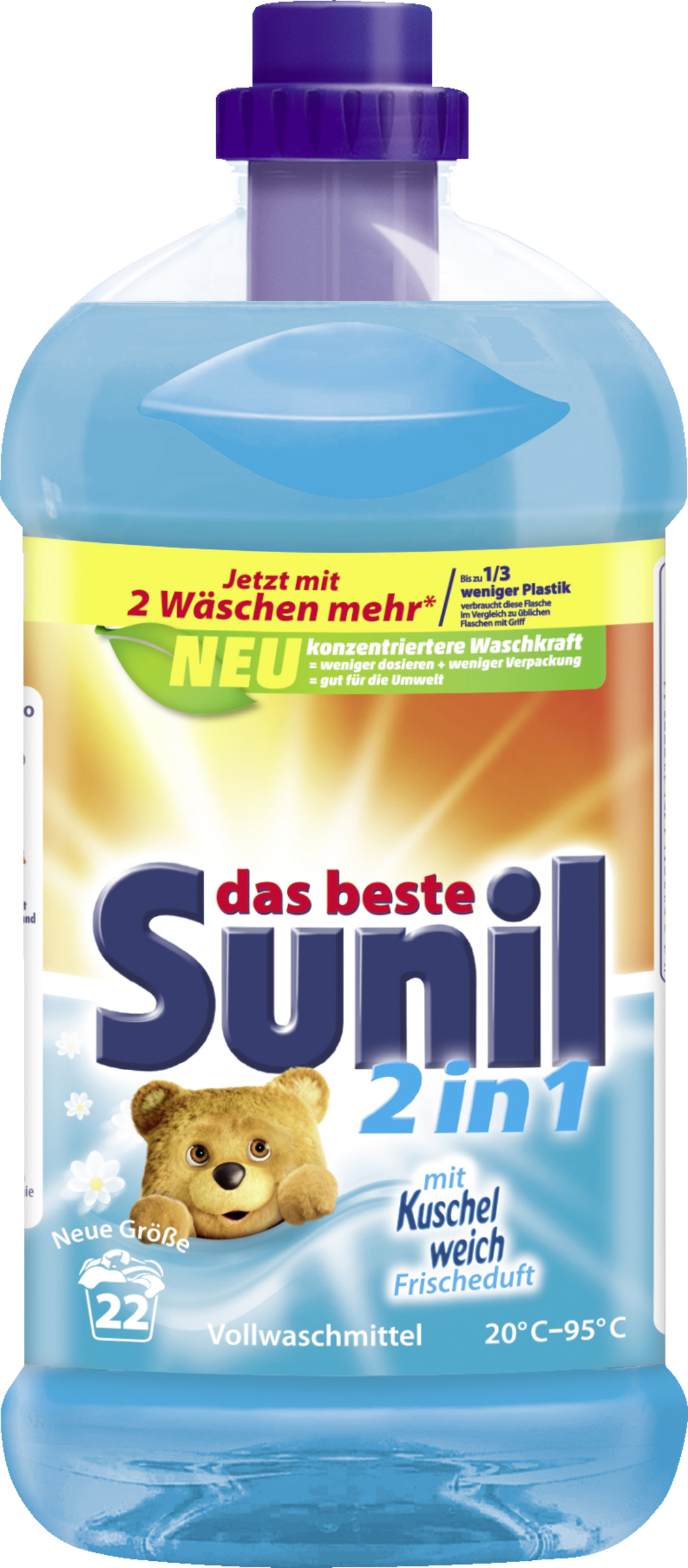 Sunil 2in1 Vollwaschmittel Flüssig 22 WL