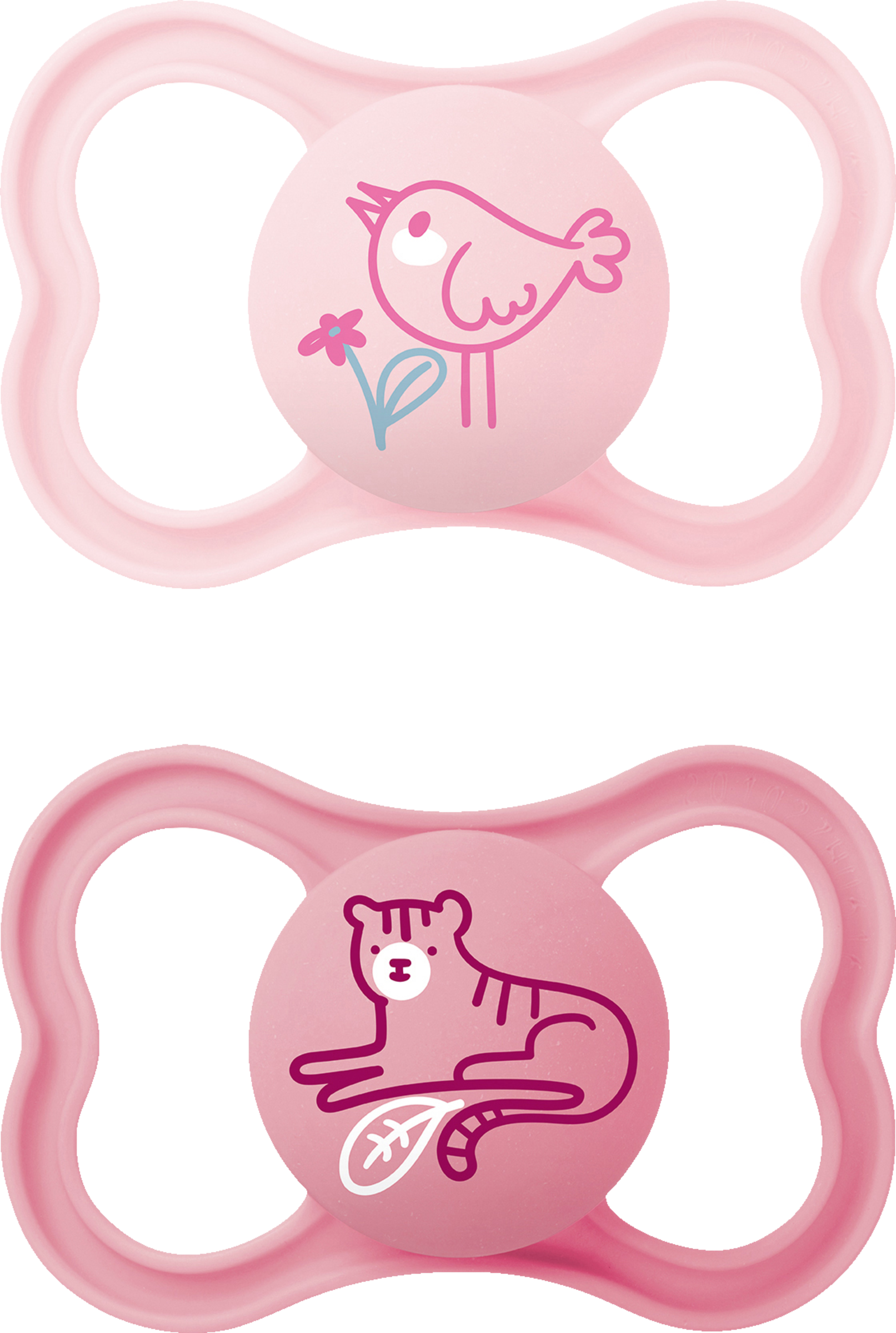 MAM Schnuller Air S229 Für Babys Ab 0 Monaten - 2er Set Mit Sterilisierungsbox, Rosa